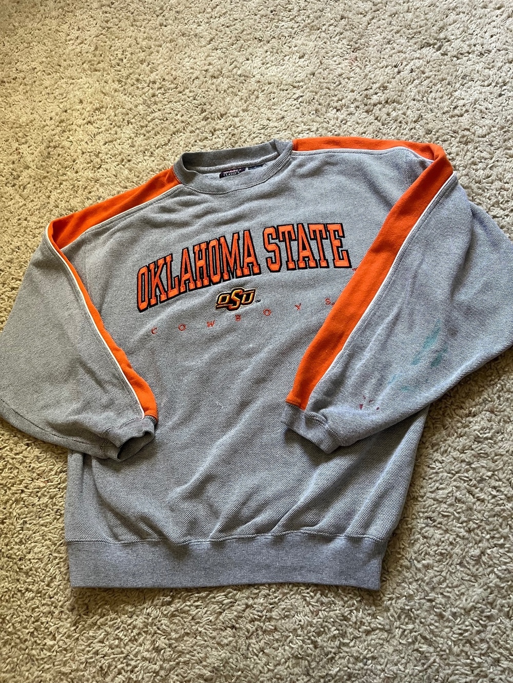 Varsity Classics Oklahoma State Cowboys VTG Gray Crewneck Sweatshirt M